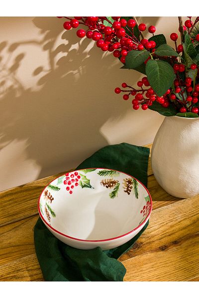 LC Waikiki Lcw Home Mixed Printed Cocina Flower Printed Ceramic Bowl 19 cm