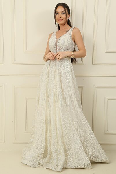 By Saygı Tiulowa suknia wieczorowa Princess z brokatowym duchem