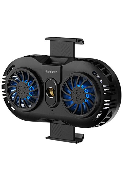 Asfal Çift Fanlı Işıklı Radyatör Telefon Soğutucu Fan Oyun Hızlandırıcı Işıkl...