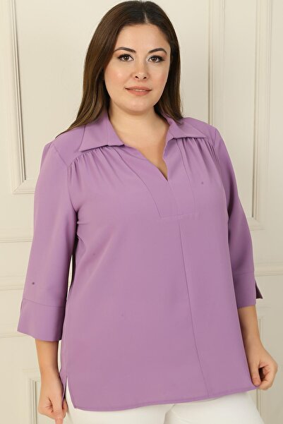 By Saygı Πόλο γιακά και τεταρτομανίκι B.B.Blouse