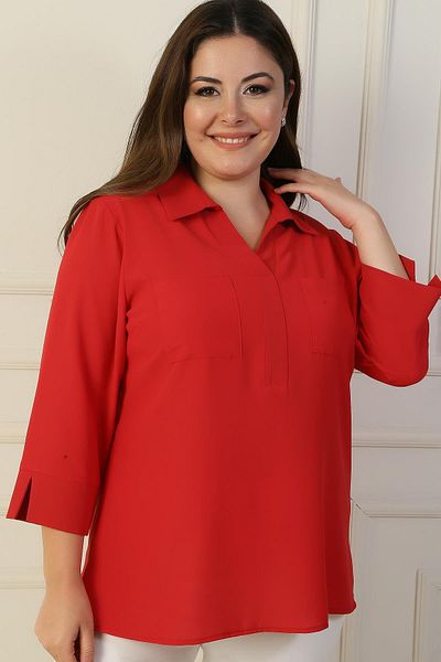By Saygı بلوزة جيب مقاس كبير