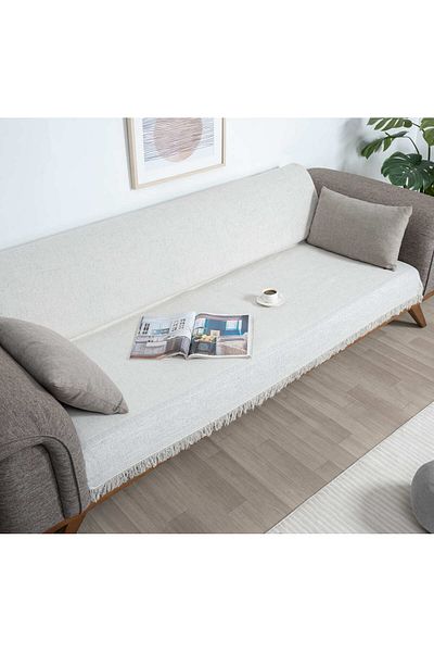 Ecre Multi-Purpose Cotton Cover- Sofa-Seat Shawl-Seat Cover 170x220
