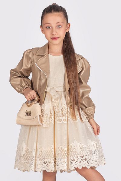 Tivido Girl's Lace Evening Dress with Jacket