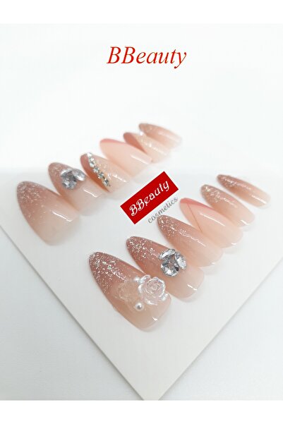 BBeauty 12 'li Yeni Nesil Taşlı Jel Takma Tırnak + Uygulama Seti