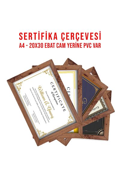 yhfoto 5Pcs A4 Frame Wooden PVC 21x30 Frame For Certificate Frame For Diploma Frame For Document