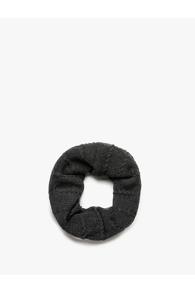 Koton Men's Gray Braided Scarf
