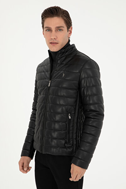 U.S. Polo Assn. Men's Black Leather Jacket 50297251 -001