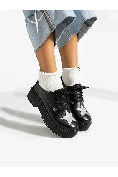 EDVESS Siyah Yıldız Kolej Günlük Ayakkabı