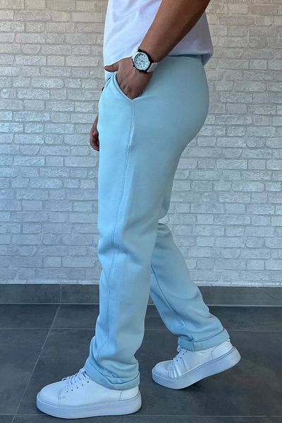 MİSHAR İTALİA Ανδρικά αθλητικά παντελόνια Ice Blue Double Leg με τρεις κλωστές