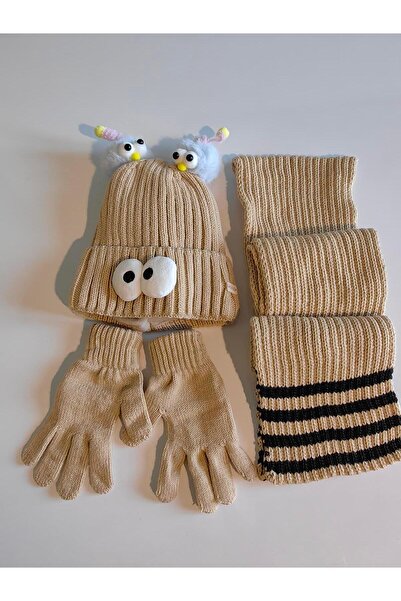 Kitti Eșarfă pentru băiat KITTİ, beretă, mănuși, set de 3 24170-09-075 4-8 ANI