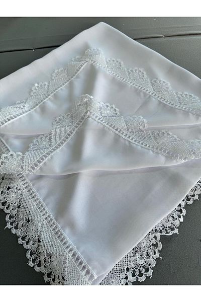 TUTUYA TEXTIL Ready Embroidered Mevlit Cover Prayer Tulbenti Shawl