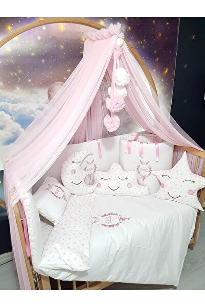 Baby Clime 70x130 Nakışlı Bebek Uyku Seti Isimli - Lüks Cibinlik Ve Aparat - ...