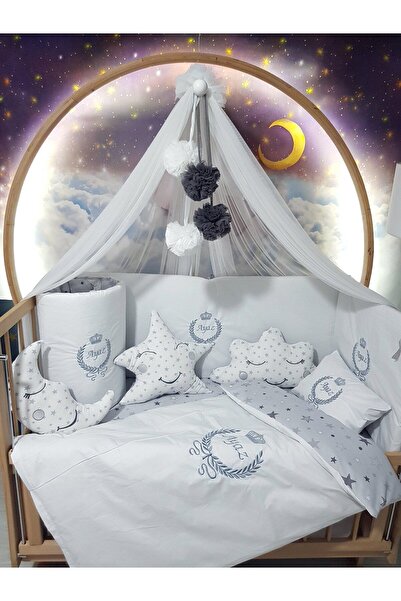 Baby Clime 70x130 Nakışlı Bebek Uyku Seti Isimli - Lüks Cibinlik Ve Aparat - ...