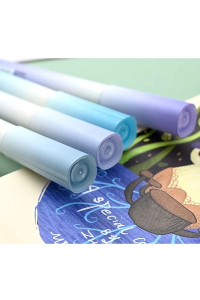 Modellino Set of 4 Gradual Highlighter Pens Soft Colors - 1 Pack with Tone Options
