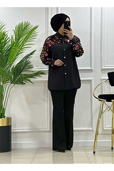 masalabiyem 8228 MY312 FUŞYA PUL PAYET CEKET