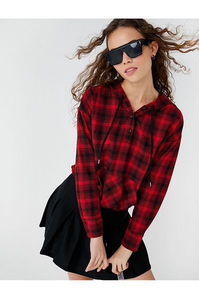 Koton Hooded Kangaroo Pocket Shirt