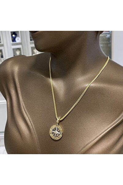 DİLEK KUYUMCULUK Altın pusula kolye