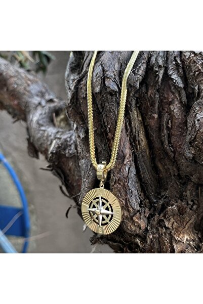 DİLEK KUYUMCULUK Altın pusula kolye