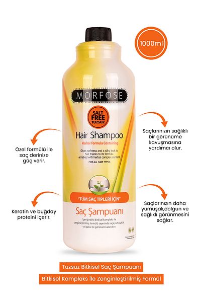Morfose Anti-Hair Loss with Retinol Content, Strengthening Hair Salt-Free Shampoo Eleg.2713