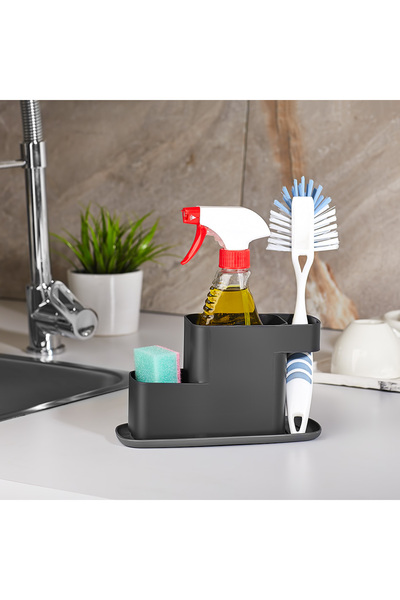 Countertop Sponge Holder & Soap Dish & Brush Holder Counter Organizer -Kitchen Organizer