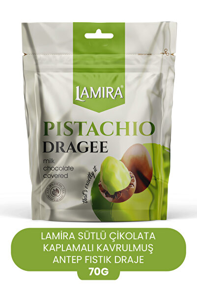 LAMİRA لاميرا شوكولاتة الحليب المغلفة بالفستق المحمص 70 جرام