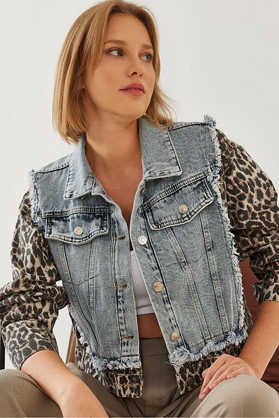 Bianco Lucci Női Leopard Piece farmerdzseki 6026 60351221