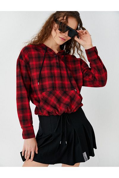 Koton Hooded Kangaroo Pocket Shirt