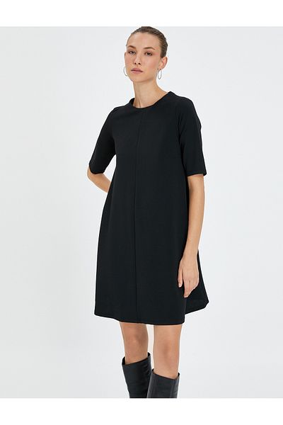 Koton Mini Dress Short Sleeve Crew Neck