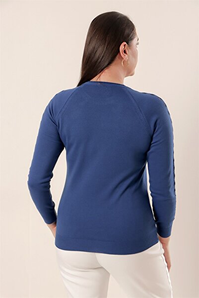 By Saygı Рукав з деталями, великий розмір, акриловий светр