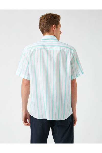 Koton Καλοκαιρινό κοντομάνικο ριγέ πουκάμισο