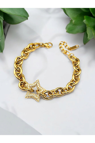 Marlenka Çelik Zirkon Taş Yıldız Bileklik