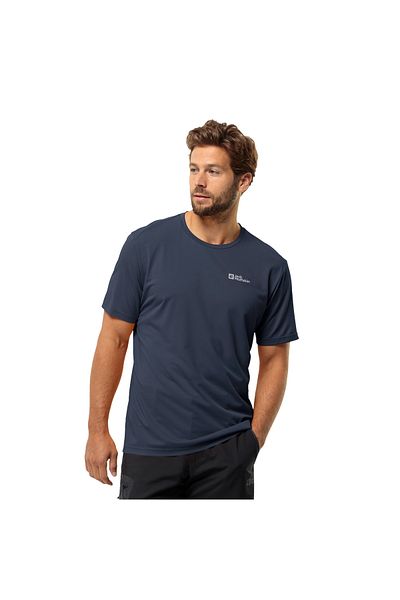 Jack Wolfskin Jack Wolfskin Delgami S | S Men's Blue T-Shirt Men's T-Shirt 1809811Tr