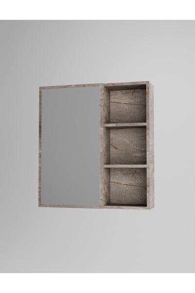 DEKORFİM DF16102GD Tek Kapaklı Aynalı Banyo Dolabı Çok Amaçlı Banyo Dolabı