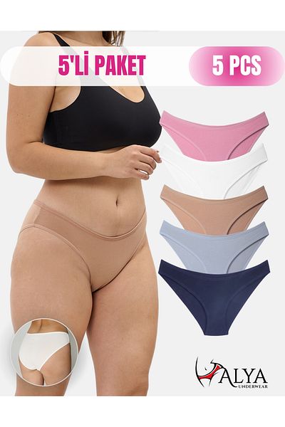 ALYA UNDERWEAR Chiloți pentru femei din bumbac colorat - Pachet de 5