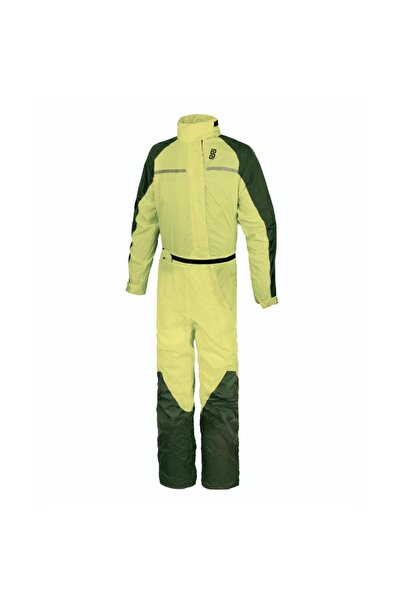 OJ معطف واق من المطر أصفر فلوري للجنسين، مقاس L