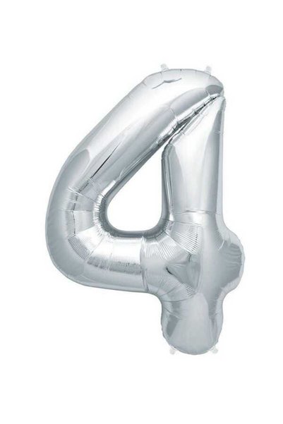 CUGY FOLYO BALON RAKAM HELYUM UYUMLU 100 CM GÜMÜŞ RENK