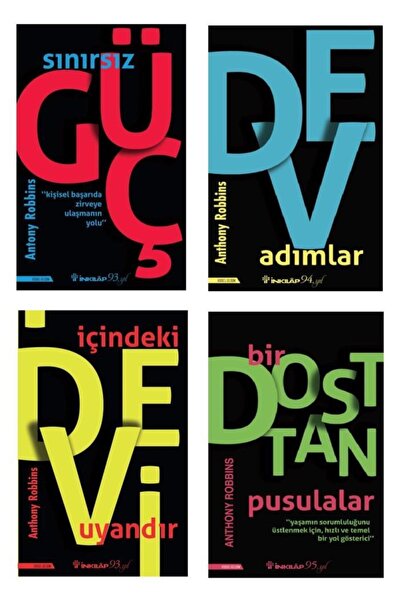 İnkılap Kitabevi Anthony Robbins Seti 4 Kitap (Dev Adımlar + Sınırsız Güç + İ...