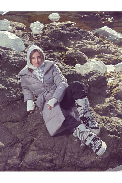 Koton Şahika Ercümen – Lange Pufferjacke mit Gürtel