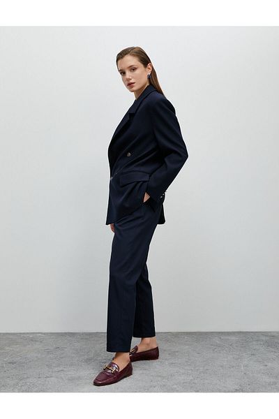 Koton Carrot Pants Button Detailed High Waist
