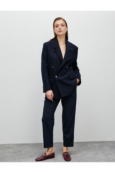 Koton Carrot Pants Button Detailed High Waist