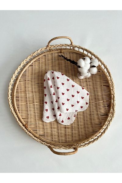 BabyKAR 2 Layer Cotton Heart Muslin Mouth Wipes