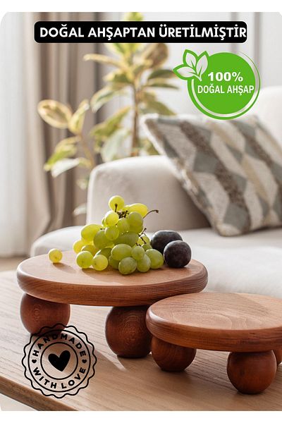 halohope Set of 2 Handmade with Wooden Ball - Quality Decorative Presentation