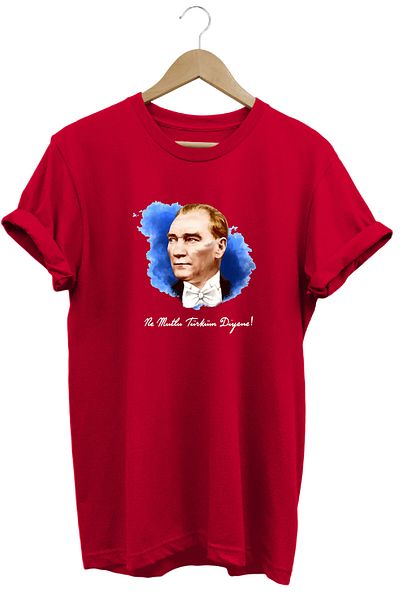 The Baski Ataturk Printed 100% Cotton Premium Red T-Shirt