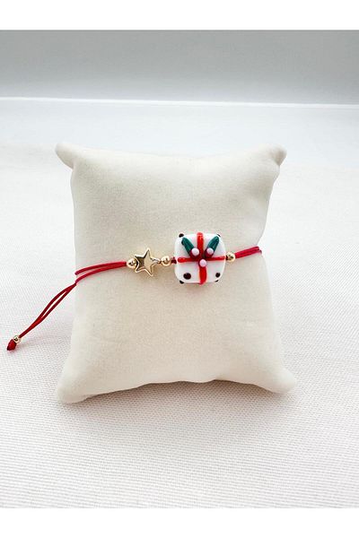 Jerie New Year's Theme8 Red Rope Glass Murano Bracelet