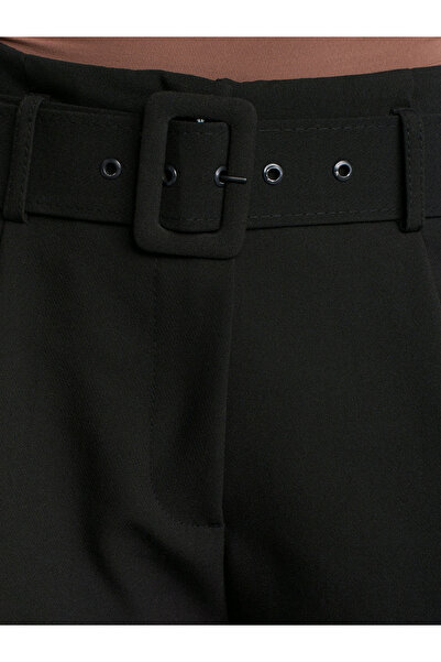 Dilvin 71571 Overlay Belted Trousers-Black