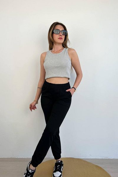 Mossta Pantaloni de sport Jogger cu buzunar negri