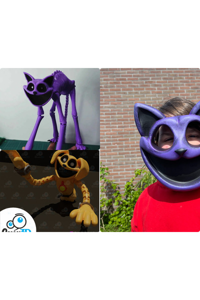 Goplast Premium Catnap Ve Dogday Ve Catnap Maskesi 3 Ad Hareketli Oyuncak ( Popply Playtime )