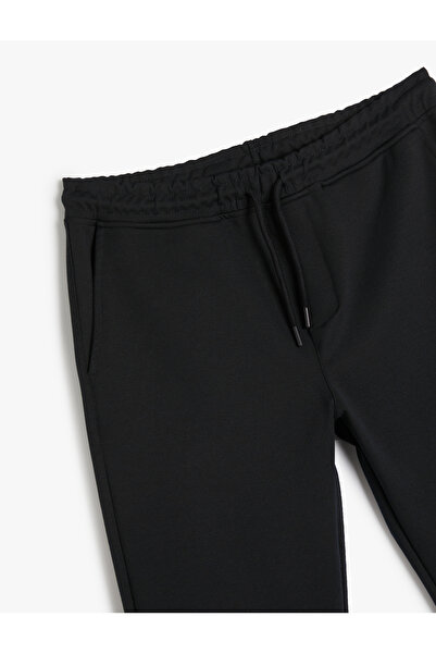 Koton Beli Bağcıklı Pantolon Slim Fit Cep Detaylı Katlı Paça