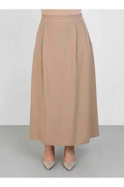 ALİA Beige Large Size Skirt - Alia