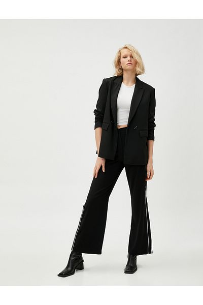 Koton Piping Detailed Spanish Leg Trousers